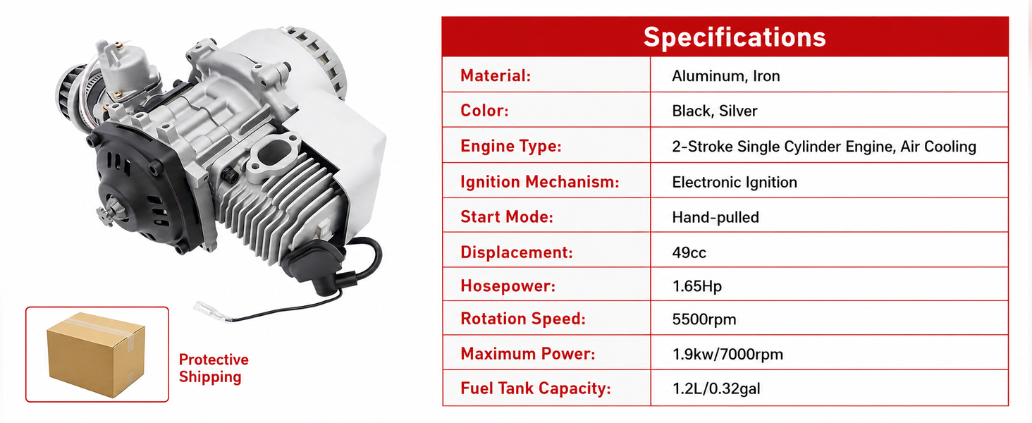 49CC 2-Stroke Engine Motor