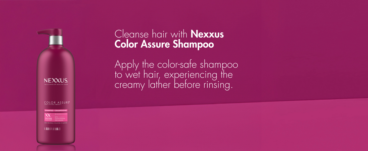 Product shot against purple background with white text.