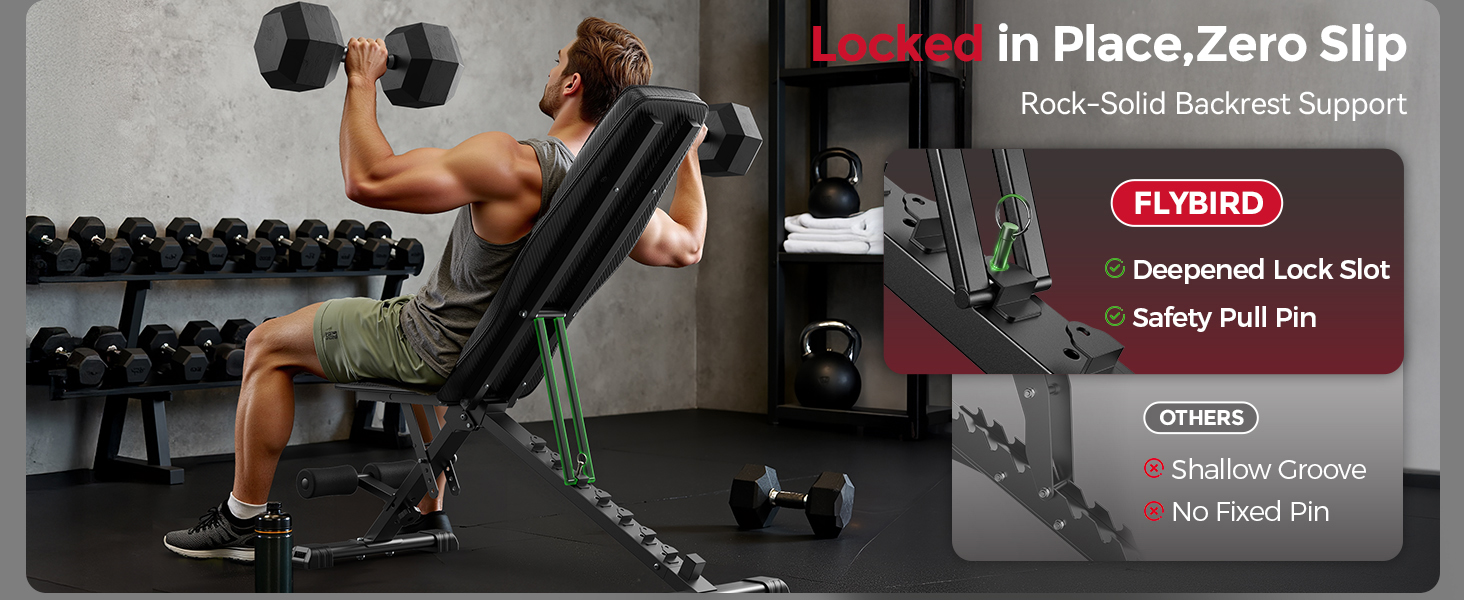 flybird adjustable weight bench workout bench press foldable bench for home gym fitness bench
