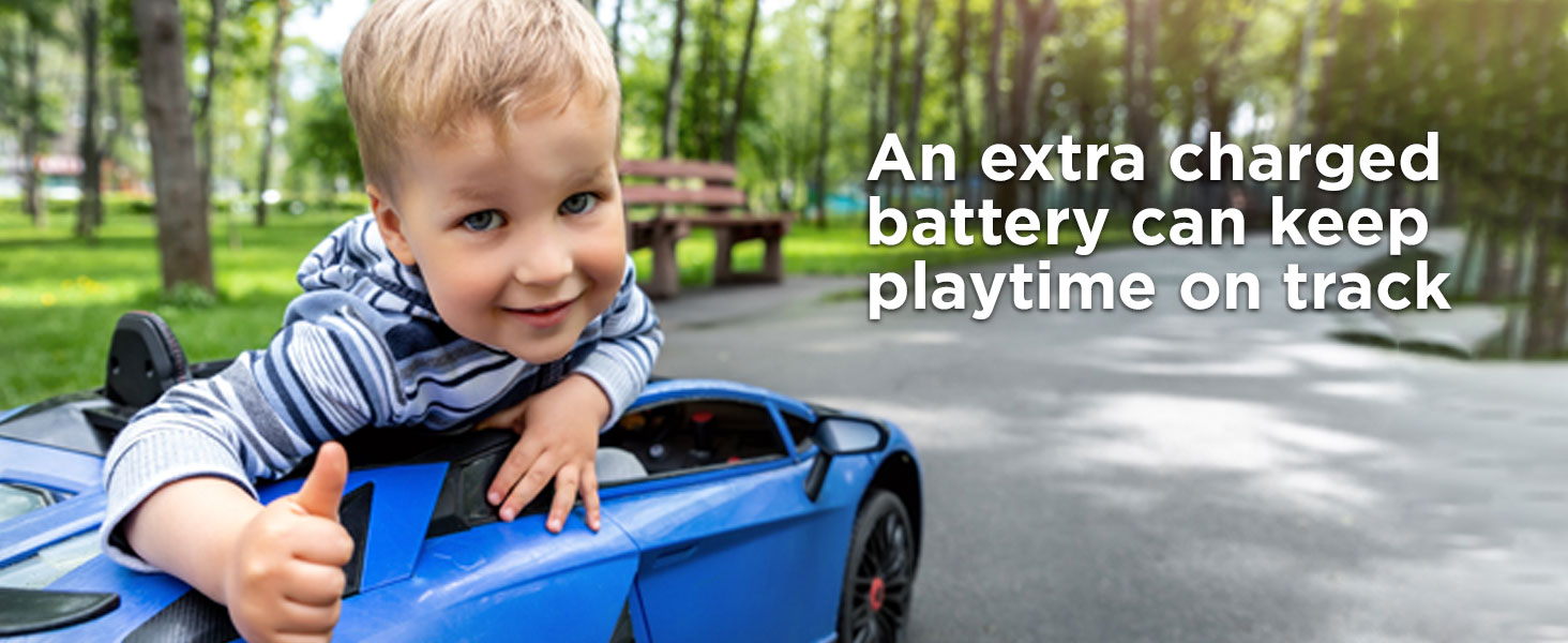 An extra charged TB3 rechargeable replacement battery can keep playtime on track.