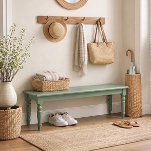 bench, backless bench, dining bench, entryway bench