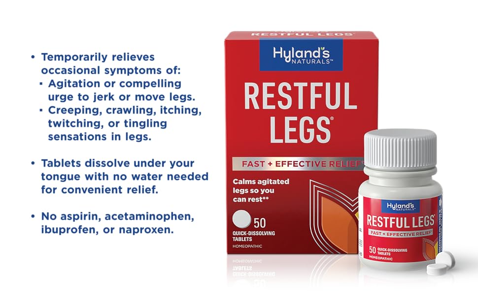Relieves occasional symptoms of Agitation or compelling urge to jerk or move legs.