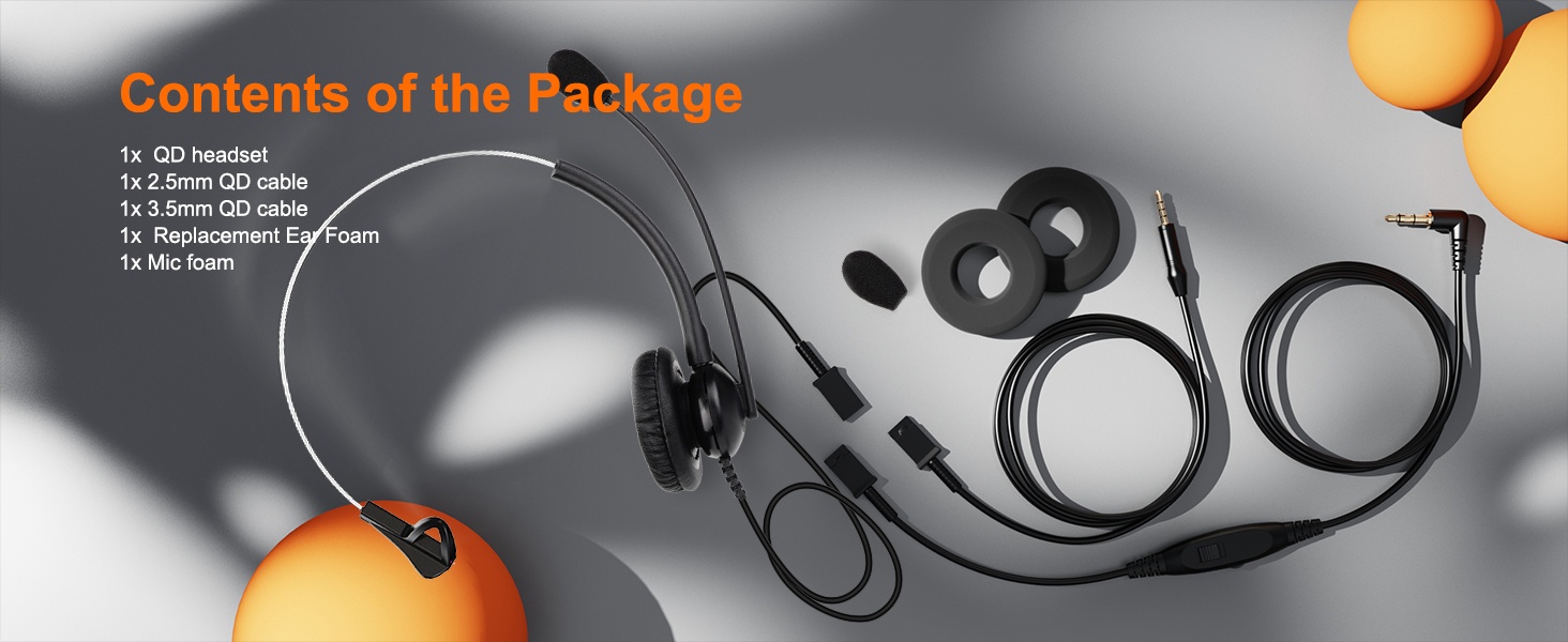 3.5mm headset, 2.5mm headset, headset with volume controller, 2.5 headset with mic