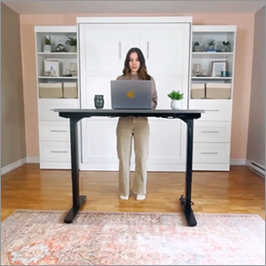 home office remote work bedroom bed desk murphy wall bed folding hide away space saving fold up full