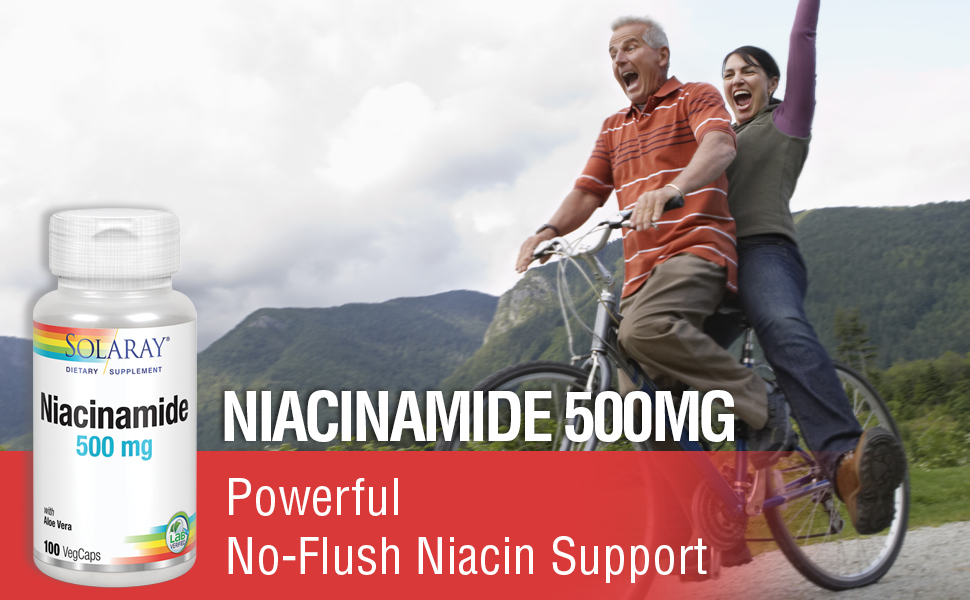 Solaray Niacinamide 500 mg | Vitamin B-3 | 100ct
