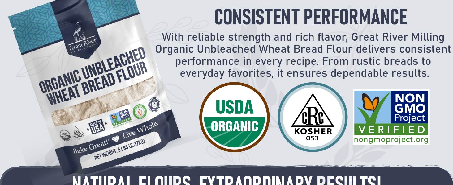 Consistent Performance Organic Wheat Bread Flour