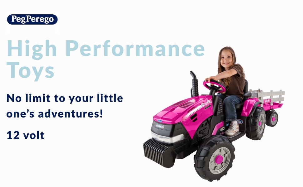 peg perego toys for child - case ih magnum tractor with trailer