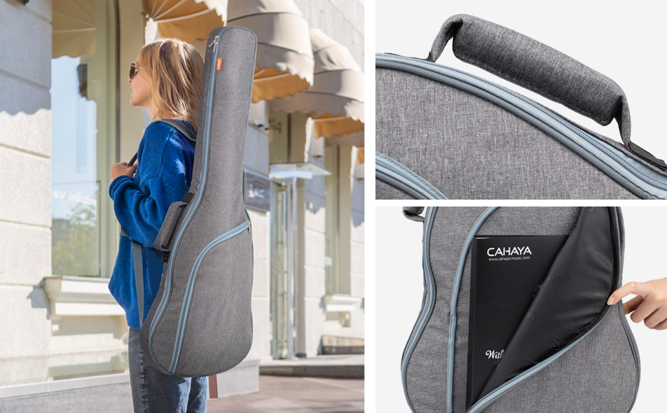 CAHAYA electric guitar bag soft padded backpack gig bag