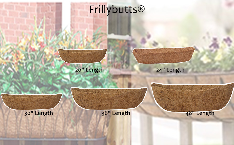 Frillybutts trough planter liner
