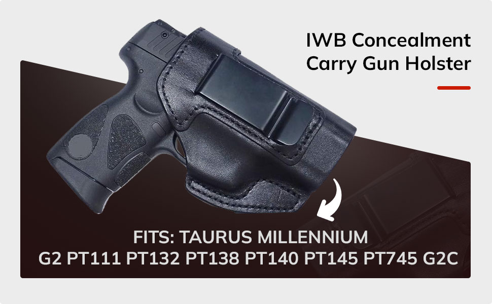 Tactical Scorpion Gear Full Grain Leather IWB Conceal Carry Gun Holster for Taurus