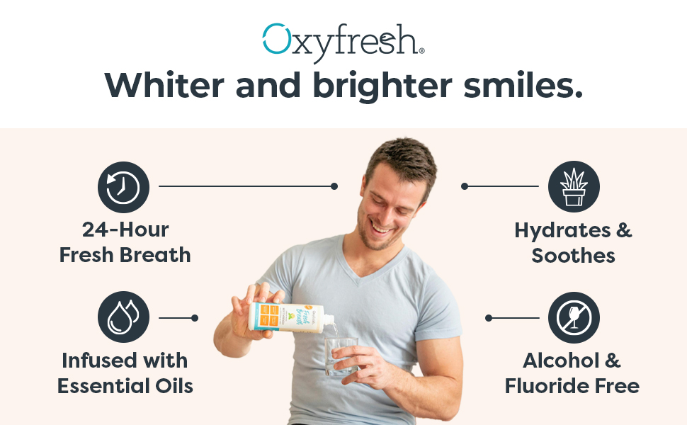 Oxyfresh dental care products have ingredients to fight bad breath at the source without alcohol
