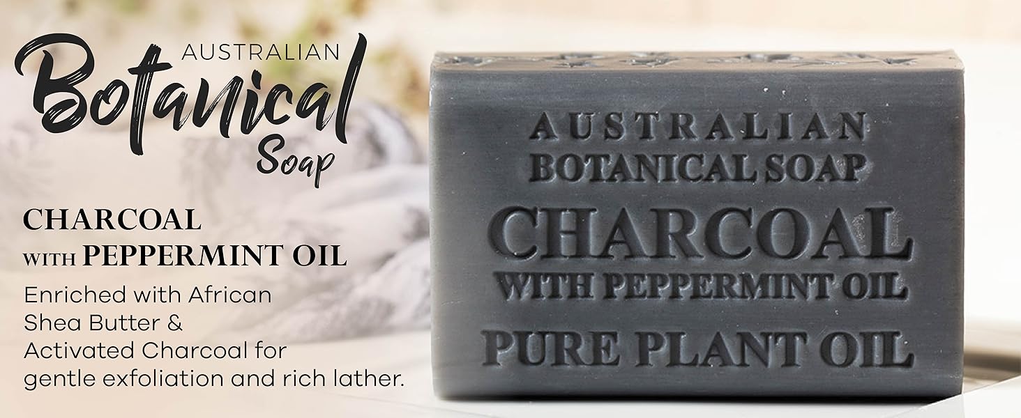 african black soap shea butter activated charcoal jabon de baño africano face mint cleanser coal