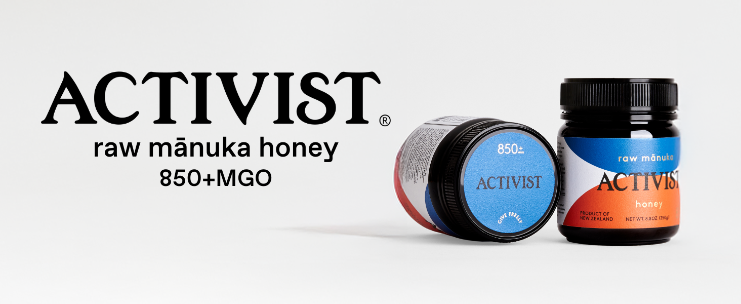 ACTIVIST Raw Mānuka Honey 850+MGO (minimum of 850mg of Methylglyoxal per kg)