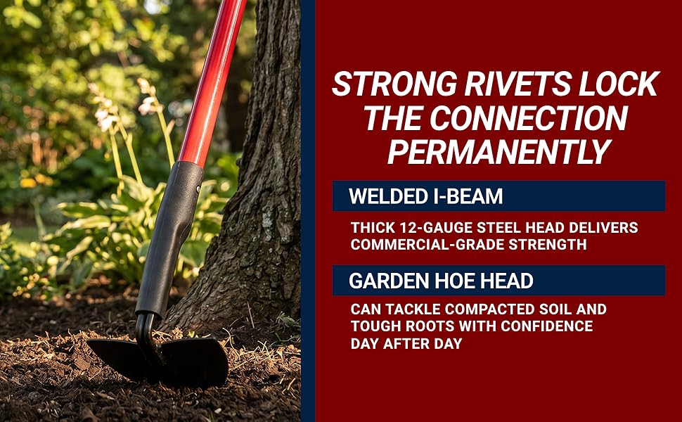 Garden Hoe Tool with Fiberglass Handle