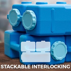 sagan life aquabrick food and water storage containers stackable and interlocking