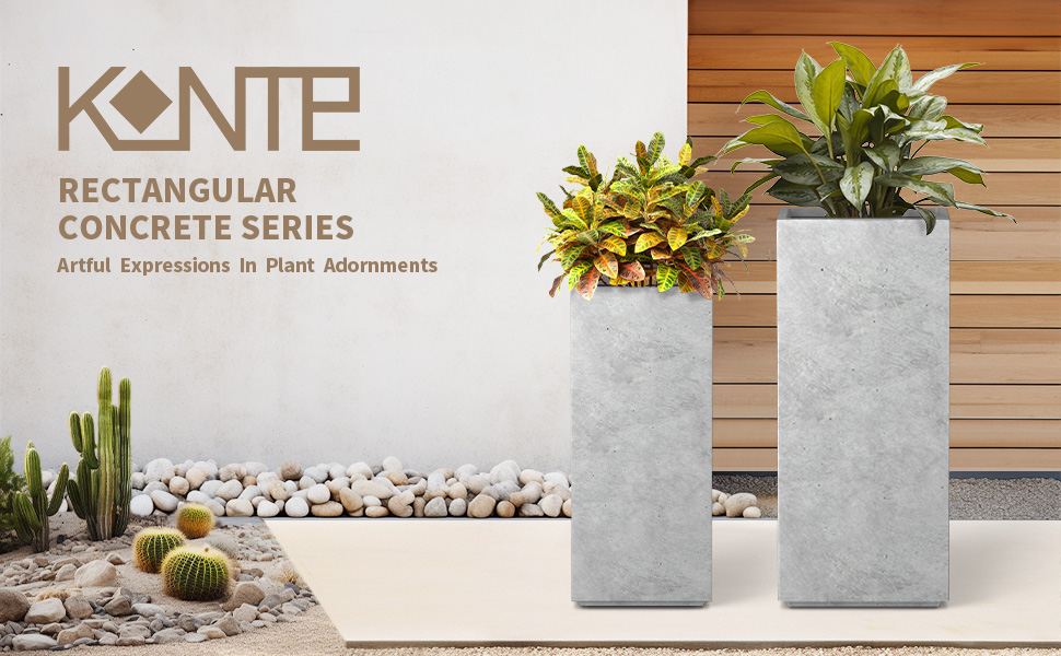 patio square concrete planter