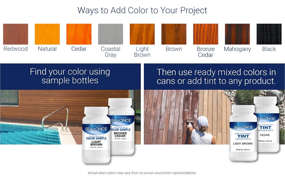 Ways to add color to your project with ready mix colors and add in tints.