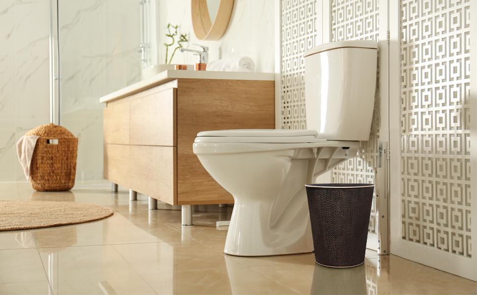 trash can bathroom wastebin kitchen trash can bronze