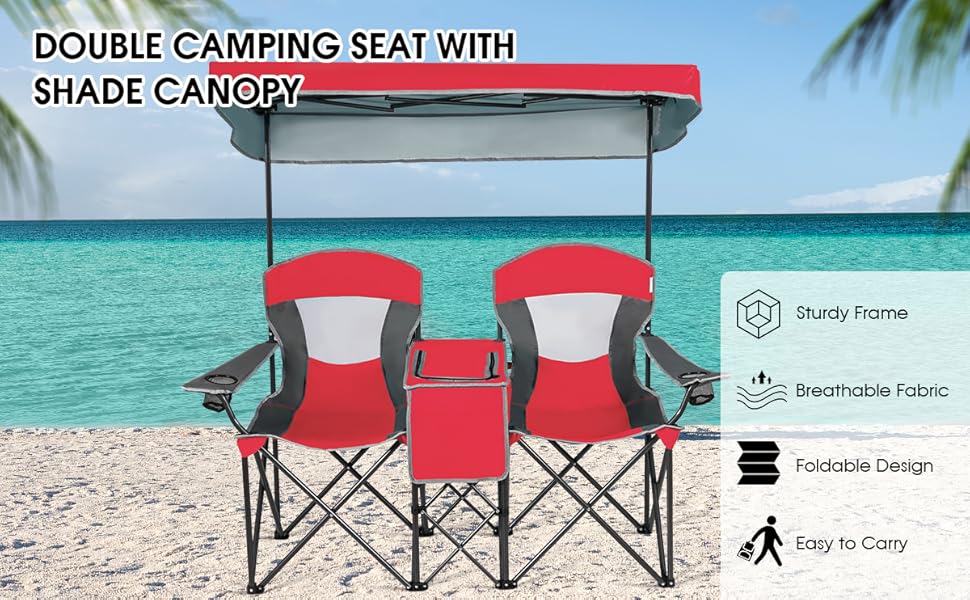 double camping chair
