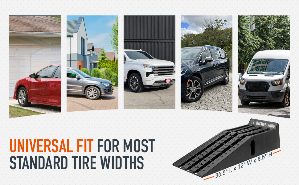 car ramps heavy duty 12000 lb suv truck ramp non skid auto lift garage tire service ramps