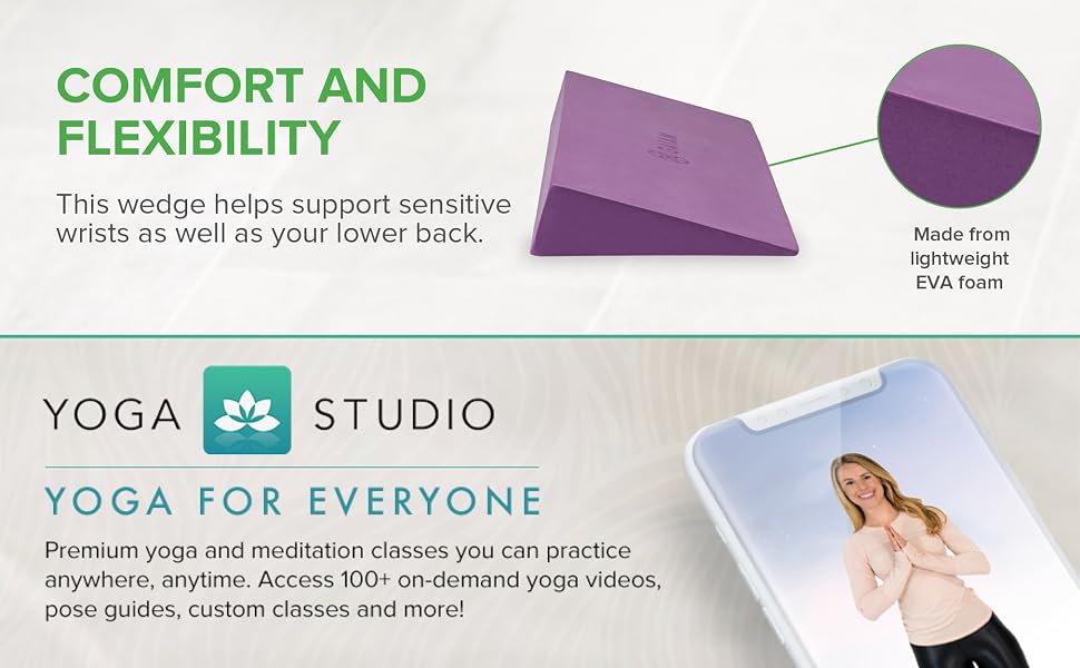 Gaiam foam wedge hand support, calf stretch wedge, yoga push up board, giama