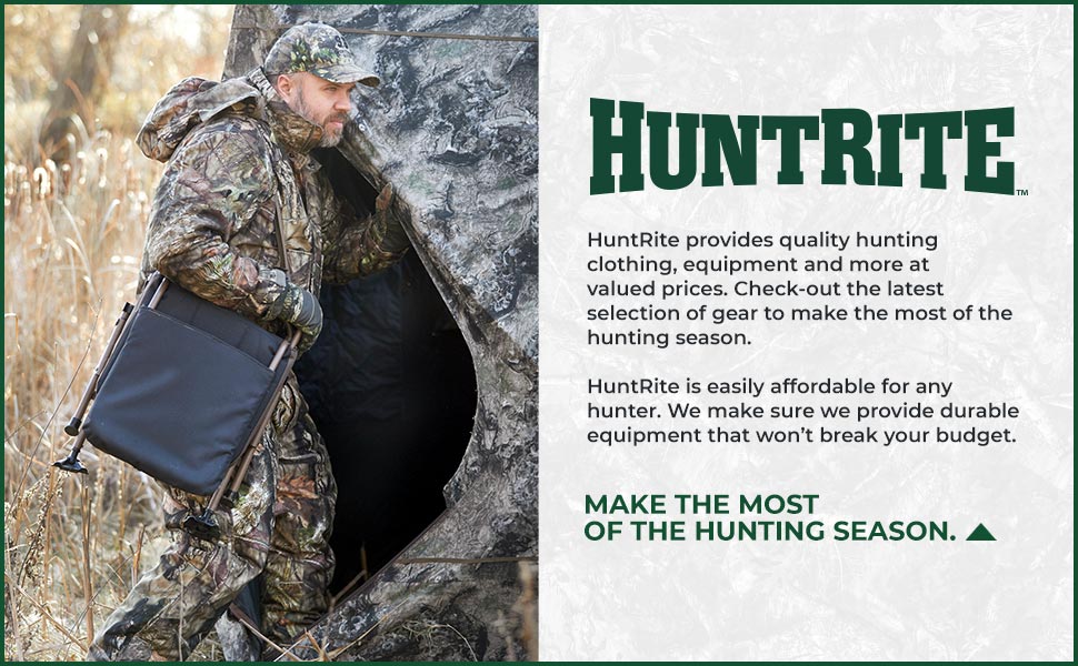 HuntRite Swivel Hunting Chair, Brown Brand Story