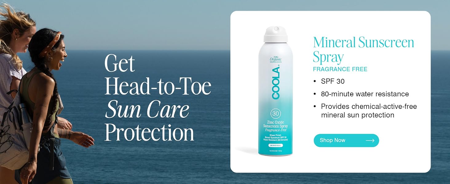 get head-to-toe sun care protection- Mineral sunscreen spray
