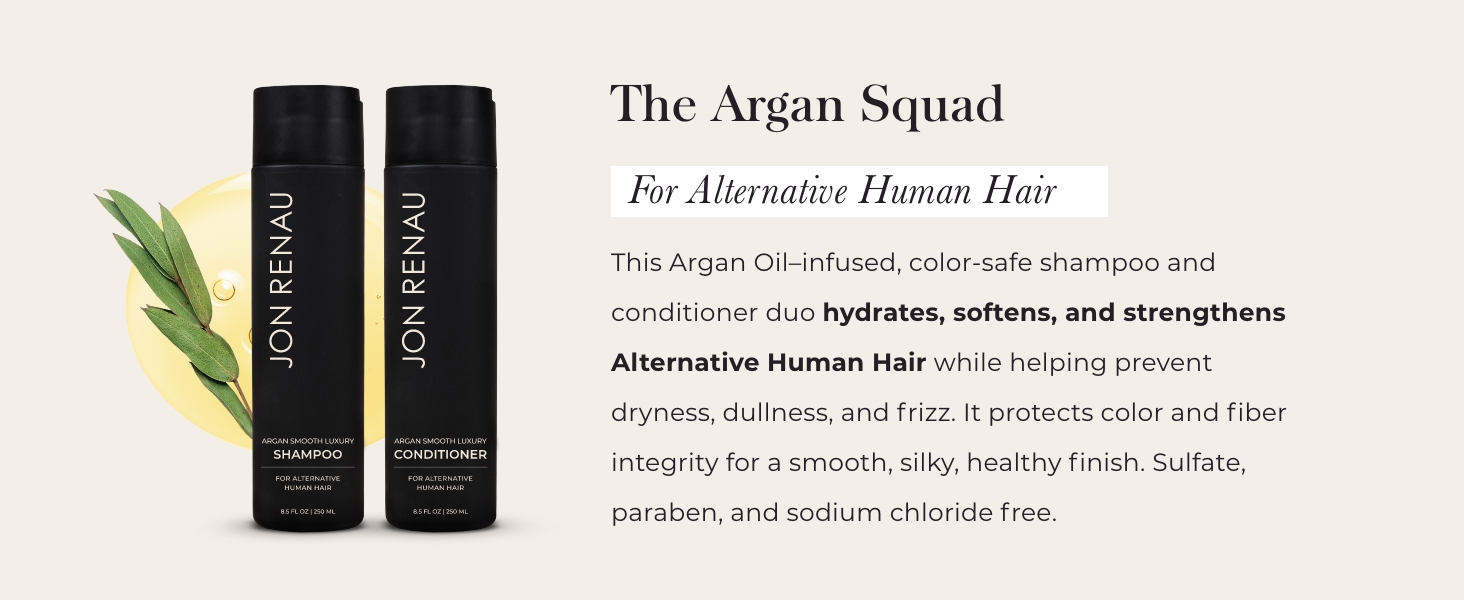 The Argan Squad for alternative human hair