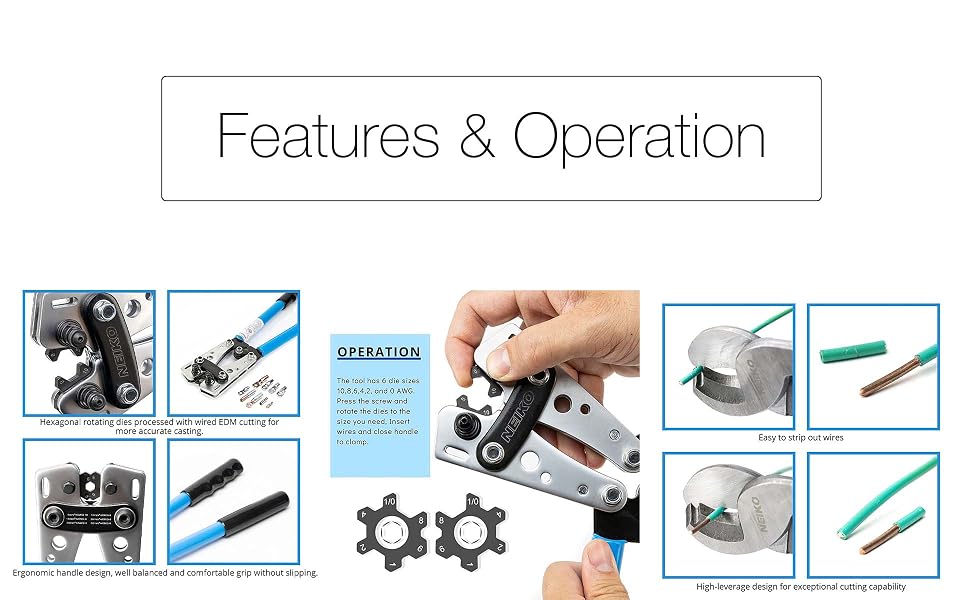 NEIKO 02039A Crimping Plier and Cable Cutter Set