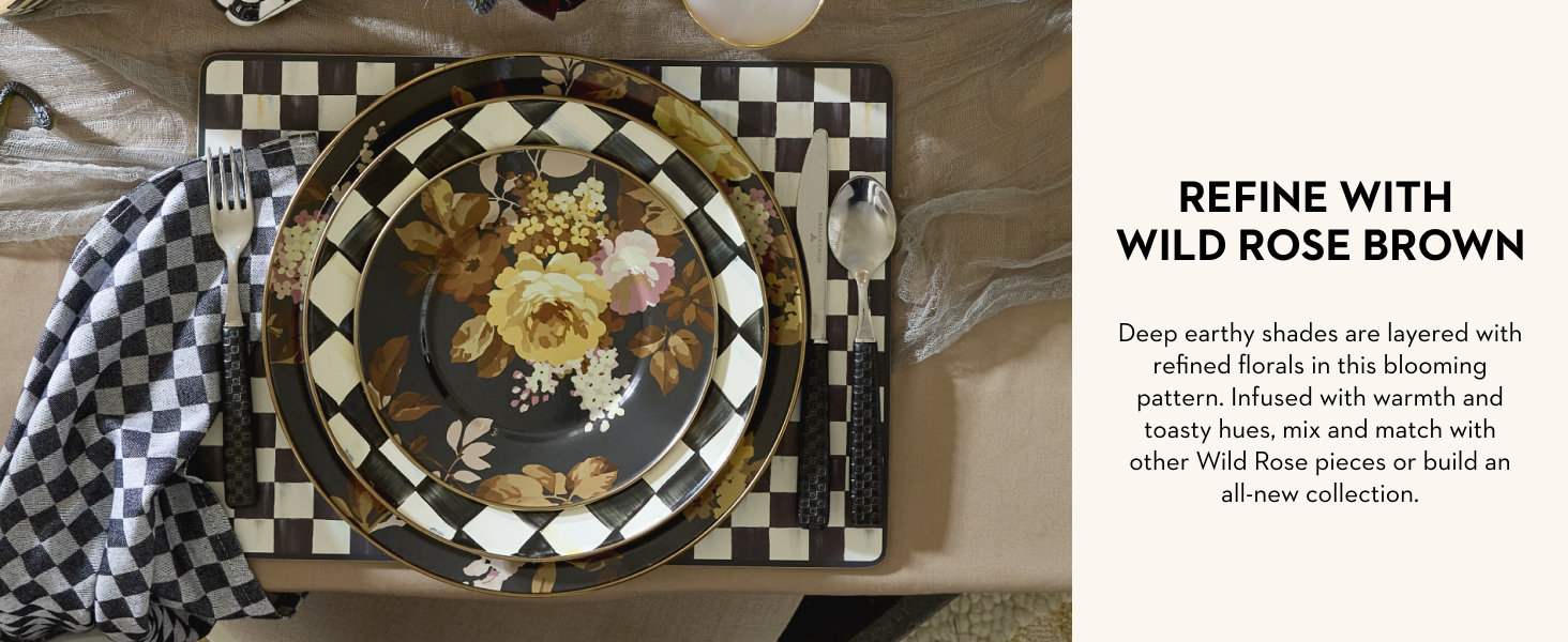 Deep espresso background to our newest floral pattern.