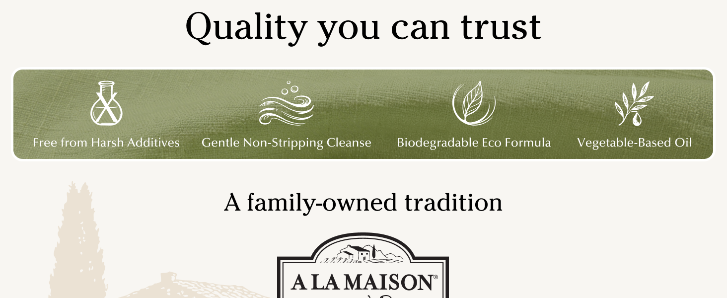 A La Maison Bar Soap French Triple Milled Traditional Marseille gentle long last refined scent