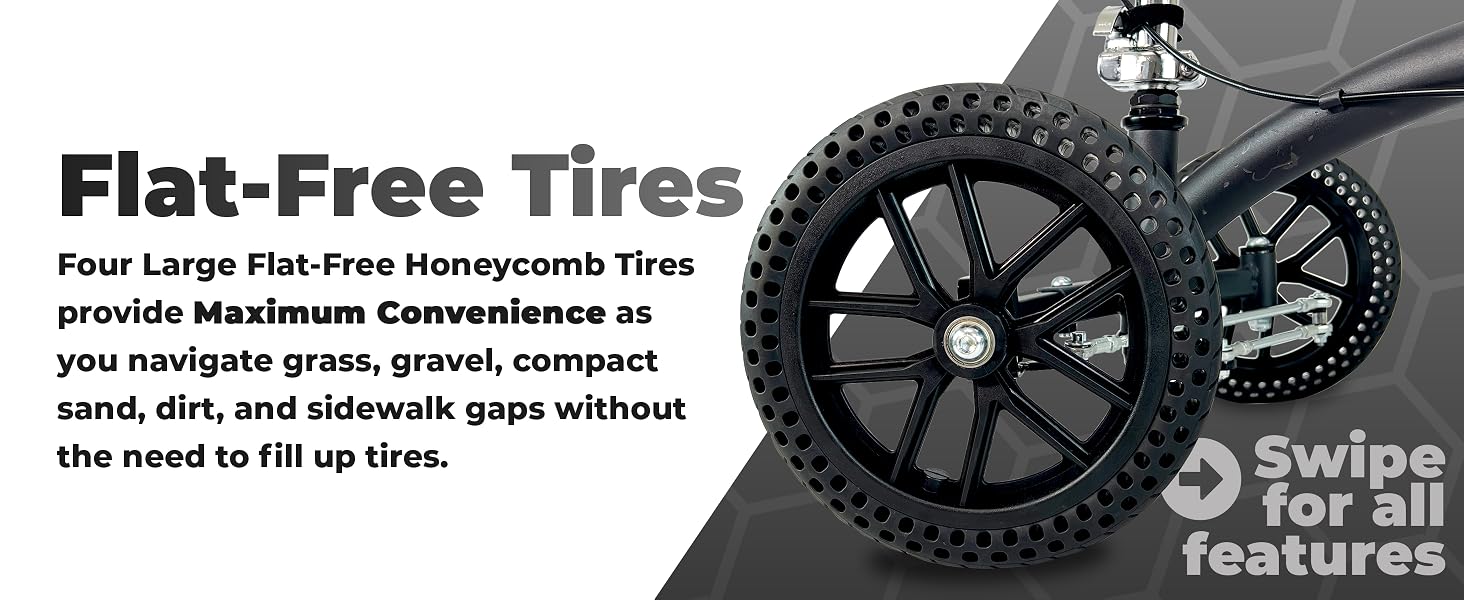 All Terrain heavy duty active mobile mobility outdoor rugged air filled comfort tires kneerover