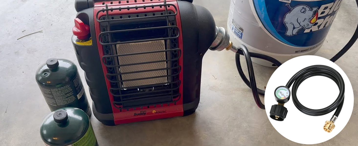 PROPANE ADAPTER HOSE WITH GAUGE