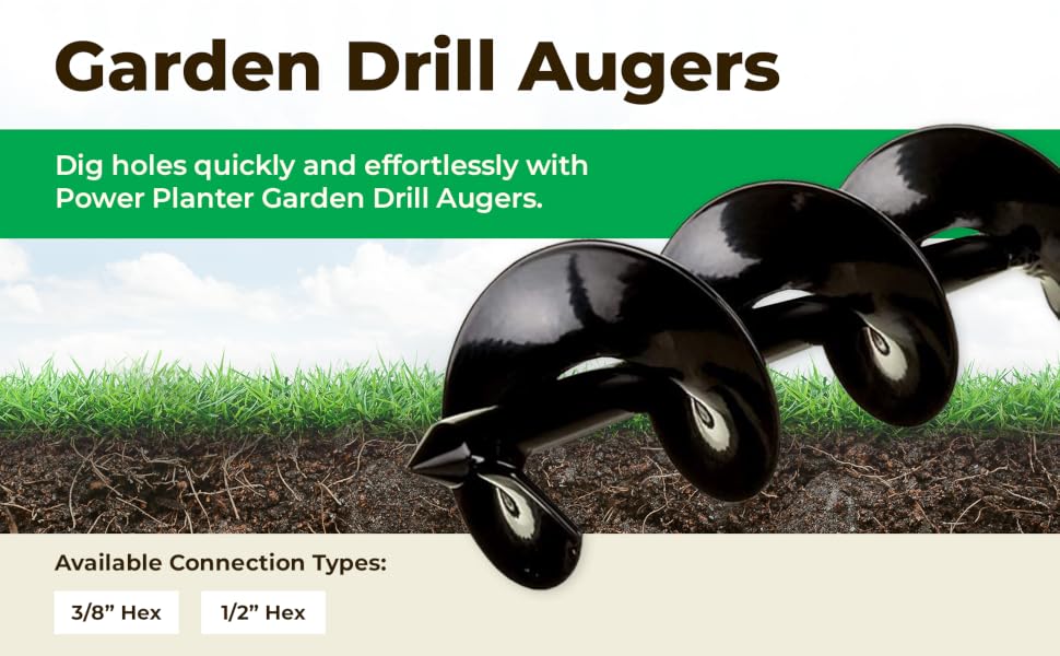 Garden,Augers,dig,bore,drill, earth, hole,drill,attachment