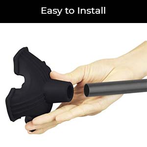 Tulimed Quad Self Standing Walking Cane Tip - Quadruple Pod Walking Stick