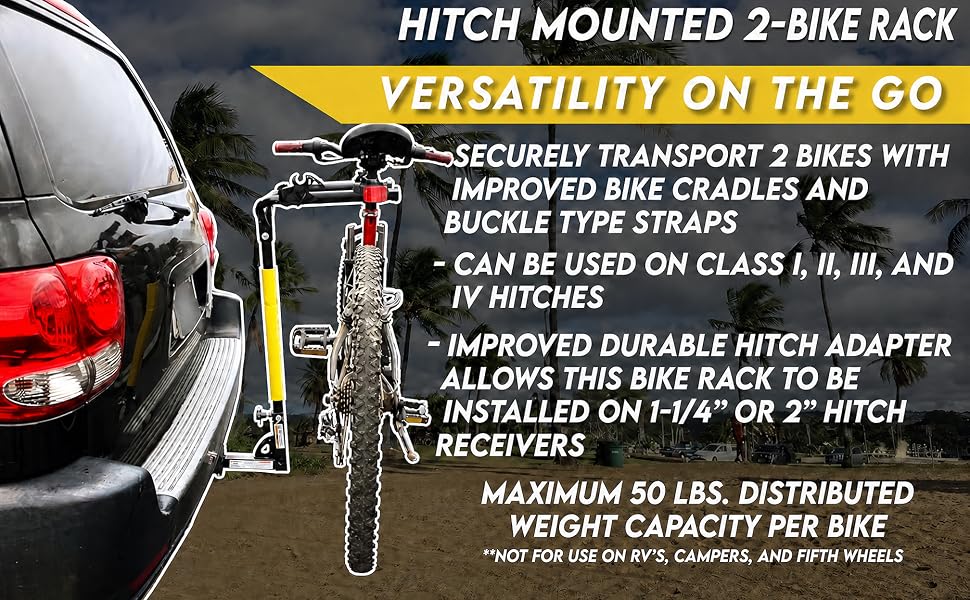 HItch Mounted 2-Bike Rack