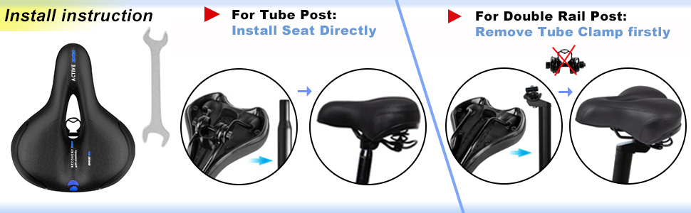 Bike seat men wide comfortable