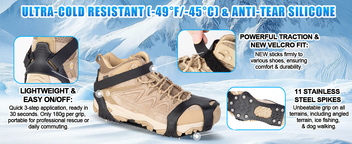 Ice Cleats for Shoes and Boots