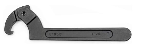GEARWRENCH Adjustable Hook Black Oxide Spanner Wrench, 2" to 4-3/4" - 81856