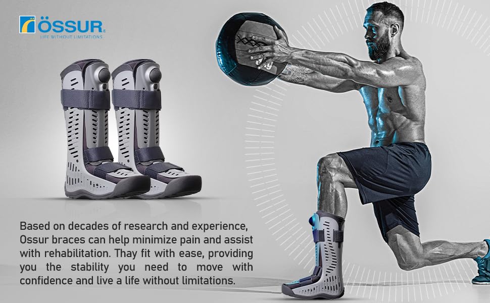 Ossur Rebound Air Walker Boot with Compression Adjustable Comfortable Straps
