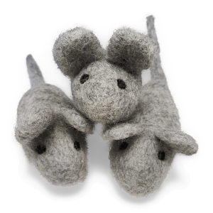 Felted Wool Cat Mouse Toys