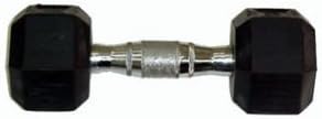 Ader Octagon Deluxe Professional Rubber Dumbbell Contoured Handle, Sold As 1 Piece (2 Lbs-120 Lbs)