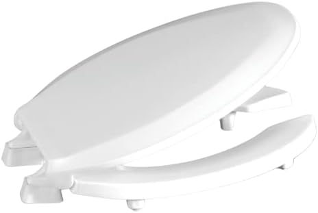 Centoco 3 inch Raised Toilet Seat for Seniors, Elongated, White | Closed Front, Cover, Plastic, 3L800STS-001, Made in the USA