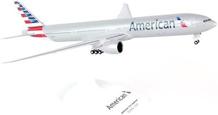SkyMarks American Airlines Boeing 777-300 1/200 Airplane Model Kit – New Livery Highly Detailed Snap-Fit Collectible with Display Stand for Adult Collectors Ages 14+