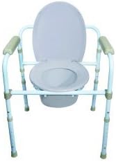 McKesson Folding Bariatric Commode Chair with 7.5 qt, 13 3/4 in, 1 ct | Seat Width