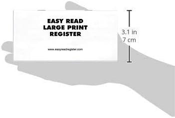5 Large Print Low Vision Checkbook Transaction Registers Check Ledgers White