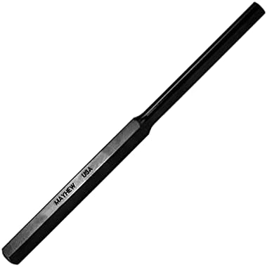 Mayhew Tools 21500 Extra Long Pin Punch, 1/8" x 8", Black Oxide Finish
