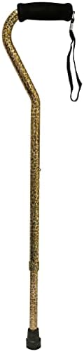 PCP Adjustable Cane, Offset Handle, Foam Grip, Wrist Strap, Lightweight Aluminum, Hunter Camouflage Pattern