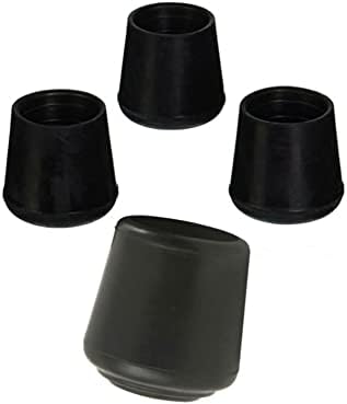 AKOAK 4 Pieces Table Chair Rubber Leg Tips Caps,1-1/4 Inch,Black
