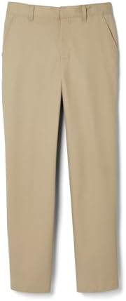 French Toast Boys' Adjustable Waist Relaxed Fit Twill Pant | school uniform pants, no need to iron, double knees for durability, typically fit boys ages 2-14